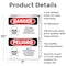 Signmission Pesticide Storage Area Personnel Only Danger Sign, Aluminum, 7in W x 10in L, 2PK OS-2PACK-DS-A-710-VS-2036 - alternate 6